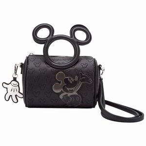NEW Loungefly Disney Mickey Mouse Embossed Silhouettes Bag Charm On Crossbody